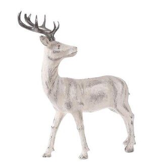 HBXD Deer “Buck” | Colour: White | Christmas decoration | Length 58 centimetres | Width 20 centimetres | Height 63 centimetres | Per deer