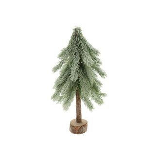 HBXD Snowy Christmas Tree Decoration | Colour: Green | Christmas decoration | Height 60 centimetres | Diameter 30 centimetres | Per 2 Christmas trees