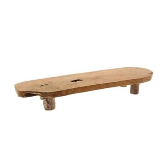 HBXD Teakholztisch „Yogya” | Farbe: Braun | Wohnaccessoires | Länge 75 Zentimeter | Breite 20 Zentimeter | Höhe 10 Zentimeter | Pro 2 Tische