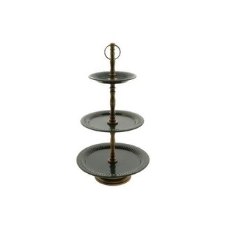HBXD 3-tier stand "Morana” | Colour: Dark Green | Height 46 centimetres | Diameter 25.5 centimetres | Per stand