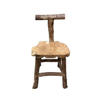 HBXD Teakholz-Hocker „Kursi” | Farbe: Braun | Wohnaccessoires | Länge 45 Zentimeter | Breite 45 Zentimeter | Höhe 83 Zentimeter | Pro Hocker
