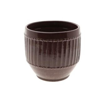HBXD Decorative Flower Pot “Perola” | Colour: Purple | Home Décor | Height 26 centimetres | Diameter 28 centimetres | Per 2 flower pots