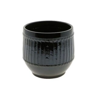 HBXD Decorative Flower Pot “Perola” | Colour: Dark Green | Home Decoration | Height 26 centimetres | Diameter 28 centimetres | Pack of 2 flower pots