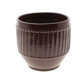 HBXD Dekorativer Blumentopf „Perola“ | Farbe: Lila | Wohnaccessoires | Höhe 30 Zentimeter | Durchmesser 32 Zentimeter | Pro Topf