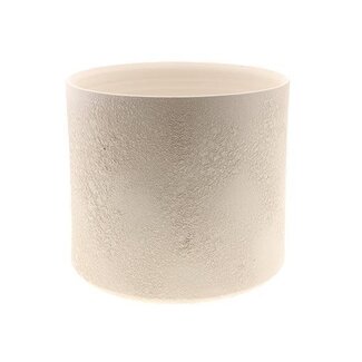 HBXD Dekorativer Blumentopf „Pronca“ | Farbe: Creme | Wohndekoration | Höhe 32 Zentimeter | Durchmesser 37 Zentimeter | Pro Topf