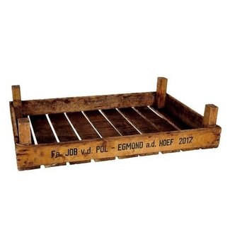 HBXD Wooden Crate “Tulips” | Colour: Brown | Home Decor | Length 75 centimetres | Width 50 centimetres | Height 17 centimetres | Per crate