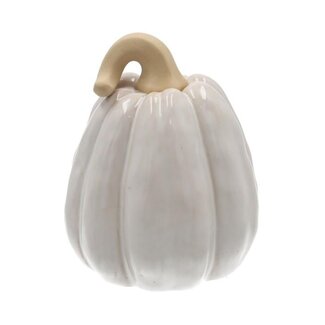 HBXD Pumpkin “Pall” | Colour: Natural White | Autumn decoration | Height 16 centimetres | Diameter 13 centimetres | Per 2 pumpkins