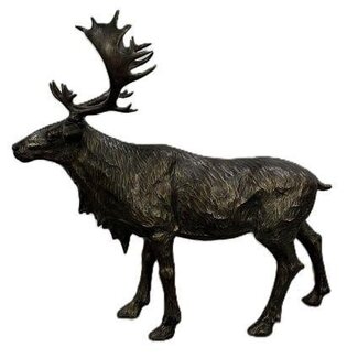 HBXD Elch „Elk“ | Farbe: Braun | Weihnachtsdekoration | Länge 95 Zentimeter | Breite 32 Zentimeter | Höhe 90 Zentimeter | Pro Elch