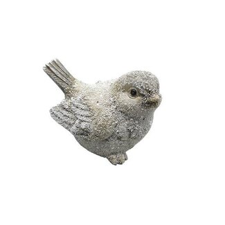 HBXD Bird “Blois Frosty” | Colour: Natural White | Christmas decoration | Length 13.5 centimetres | Width 8 centimetres | Height 9 centimetres | Per 2 birds