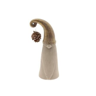 HBXD Wichtel „Kessy Cone“ | Farbe: Braun | Weihnachtsdekoration | Länge 11 Zentimeter | Breite 7,5 Zentimeter | Höhe 22 Zentimeter | Pro Wichtel