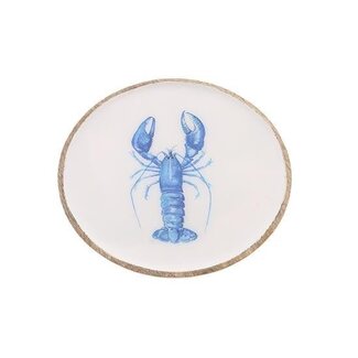 HBXD Plate “Lobster” | Colour: Natural White | Home Décor | Height 2.5 centimetres | Diameter 30.5 centimetres | Per 2 plates