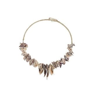 HBXD Muschel-Ringaufhänger „Shell Placuna“ | Farbe: Braun | Wohnaccessoires | Höhe 5 Zentimeter | Durchmesser 34 Zentimeter | Pro Aufhänger