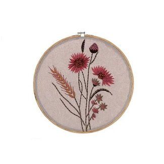 HBXD Blumenhänger „Embroid“ | Farbe: Gemischte Farben | Wohndekoration | Durchmesser 37 Zentimeter | Pro Hänger