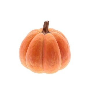 HBXD Kürbis „Albi“ | Farbe: Orange | Herbstdekoration | Höhe 28 Zentimeter | Durchmesser 30 Zentimeter | Je 2 Kürbisse