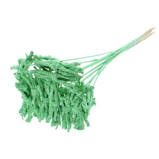 QC Decorative Coco Rose Posy on Stick | Colour: Mint Green | Coco Rose Posy Stick | Stick Length ± 50 centimetres | 10 sticks per bunch