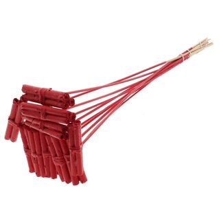 QC Decorative Jute Stick Posy on a Stick | Colour: Red | Jute Stick Posy Insert | Length ± 50 centimetres | 10 inserts per bunch