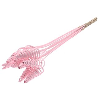 QC Palm Spiral on Stem | Colour: Light Pink | Cane Cone Plant Stake | Stake Length ± 50 centimetres | Per 10 stakes