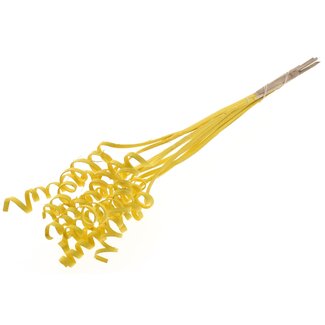 QC Palm Spiral on Stem | Colour: Yellow | Cane Cone Stake | Stake Length ± 50 centimetres | Per 10 stakes