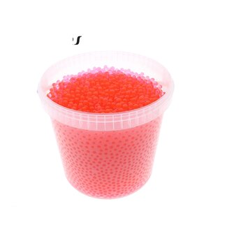 QC Hydrogelperlen im Wiederverwendbaren Eimer | Farbe: Rot | Durchmesser 2,5 - 3 Millimeter | Inhalt 10 Liter | Pro Eimer