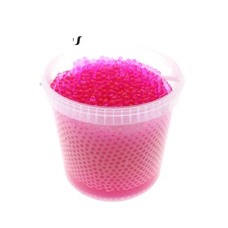 QC Hydrogel-Perlen im Wiederverwendbaren Eimer | Farbe: Rosa | Durchmesser 2,5 - 3 Millimeter | Inhalt 10 Liter | Pro Eimer
