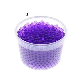 QC Hydrogel-Perlen im Wiederverwendbaren Eimer | Farbe: Lila | Durchmesser 2,5 - 3 Millimeter | Inhalt 3 Liter | Pro Eimer