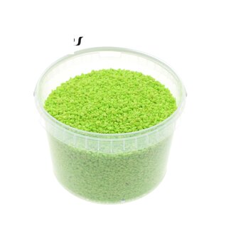 QC Petits Cailloux dans Seau Réutilisable | Couleur : Vert Pomme | Diamètre 4 - 6 millimètres | Contenu 3 litres | Par seau