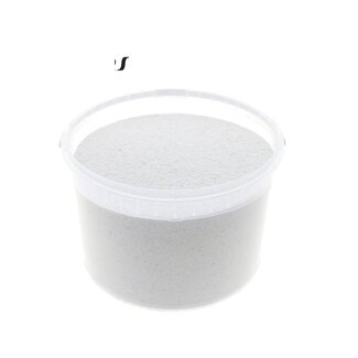 QC Decoratief Zand in Herbruikbare Emmer | Kleur: Wit | Diameter 0.1 - 0.5 millimeter | Inhoud 3 liter | Per emmer