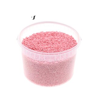 QC Petits Cailloux dans Seau Réutilisable | Couleur : Rose | Diamètre 4 - 6 millimètres | Contenu 3 litres | Par seau