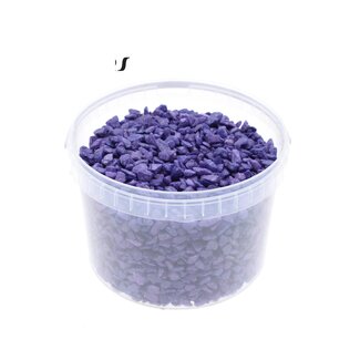 QC Steine in Wiederverwendbarem Eimer | Farbe: Lila | Durchmesser 9 - 13 Millimeter | Inhalt 3 Liter | Pro Eimer