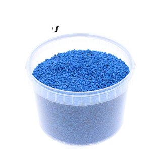 QC Petits Cailloux dans Seau Réutilisable | Couleur : Bleu | Diamètre 4 - 6 millimètres | Contenu 3 litres | Par seau