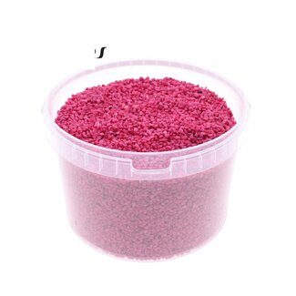 QC Petits Cailloux dans Seau Réutilisable | Couleur : Cerise | Diamètre 4 - 6 millimètres | Contenu 3 litres | Par seau