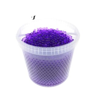 QC Hydrogel-Perlen im Wiederverwendbaren Eimer | Farbe: Lila | Durchmesser 2,5 - 3 Millimeter | Inhalt 10 Liter | Pro Eimer