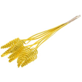 QC Palm Spiral on Stem | Colour: Yellow | Cane Cone Plant Stake | Stake Length ± 50 centimetres | Per 10 stakes