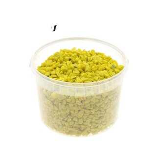 QC Steinchen in Wiederverwendbarem Eimer | Farbe: Gelb | Durchmesser 9 - 13 Millimeter | Inhalt 3 Liter | Pro Eimer