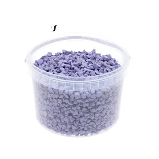 QC Steine im Wiederverwendbaren Eimer | Farbe: Lila | Durchmesser 9 - 13 Millimeter | Inhalt 3 Liter | Pro Eimer