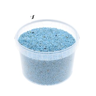 QC Petits Cailloux dans Seau Réutilisable | Couleur : Bleu Clair | Diamètre 4 - 6 millimètres | Contenu 3 litres | Par seau