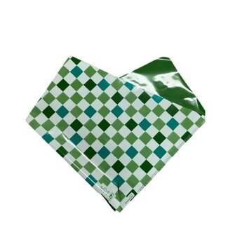 4A Blumenhüllen mit Karomuster Oblique "Checkers" | Farbe: Grün Weiß | Länge 35 Zentimeter | Höhe 35 Zentimeter | Pro 25 Hüllen