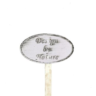 4A Metal Design Pick | Colour: Natural White | Width 4 centimetres | Height 8 centimetres | Pick length ± 20 centimetres | Per 20 picks