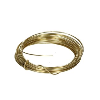 4A Aluminiumdraht | Farbe: goldfarben | Durchmesser 2 millimeter | Länge 12 meter | Gewicht 100 gram | Pro Rolle