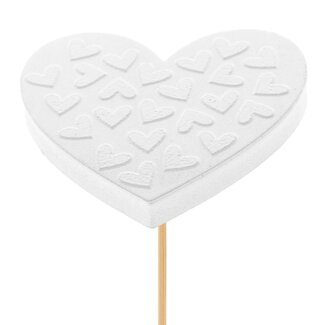 4A Heart pick “Pixie” | Colour: Natural White | Pick length ± 50 centimeter | Heart diameter 7 centimeter | Per 25 picks