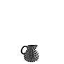 Stoneware jug w/ spikes D:15x14 cm