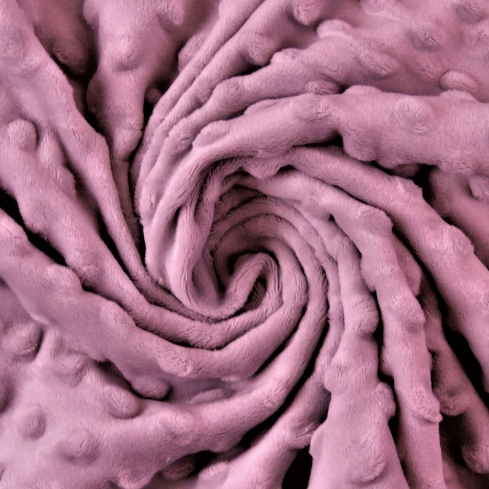 Minky fleece donker oudroze