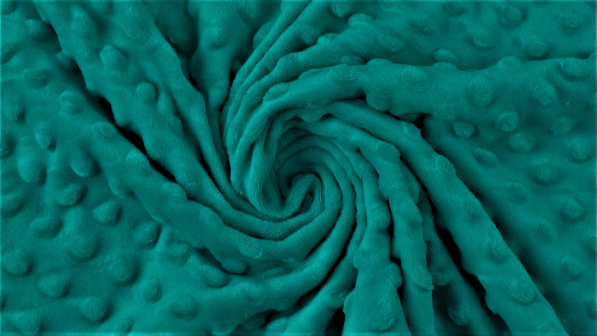 Minky fleece appelblauw zee groen - Framalo