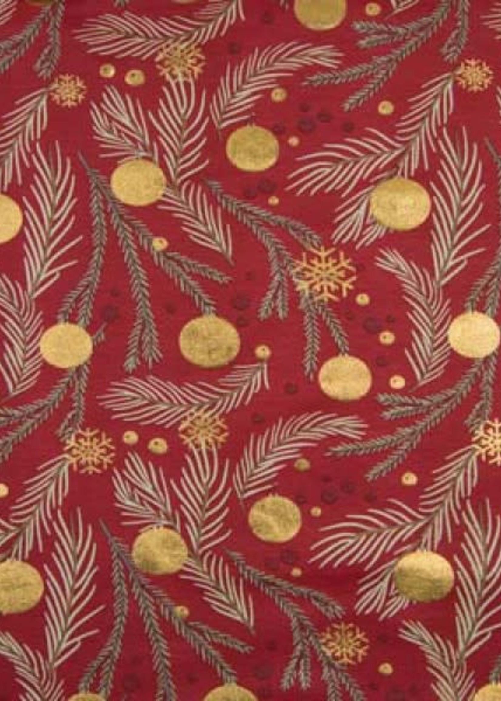 Quality textiles Christmas roodgoud