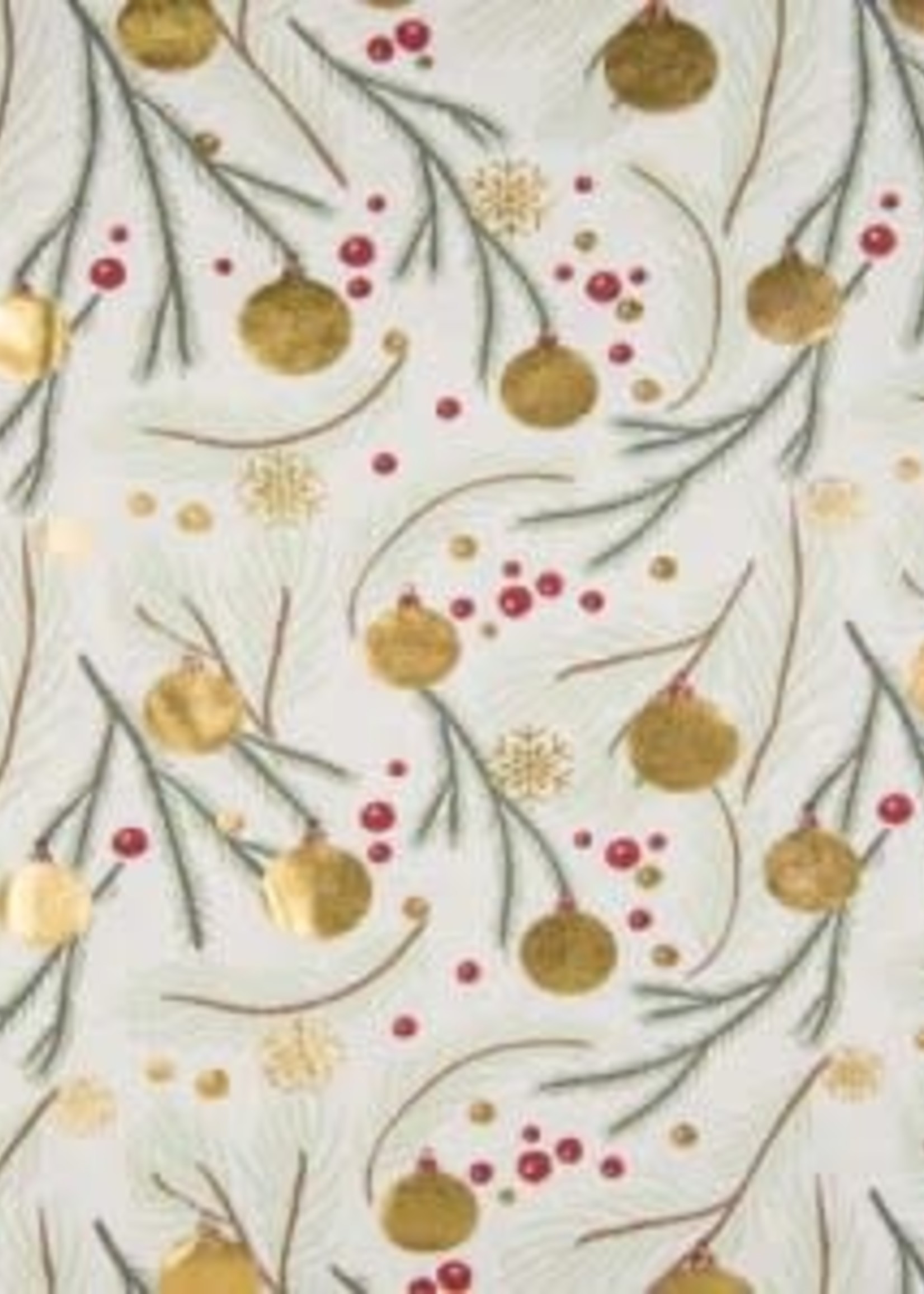 Quality textiles Christmas witgoud