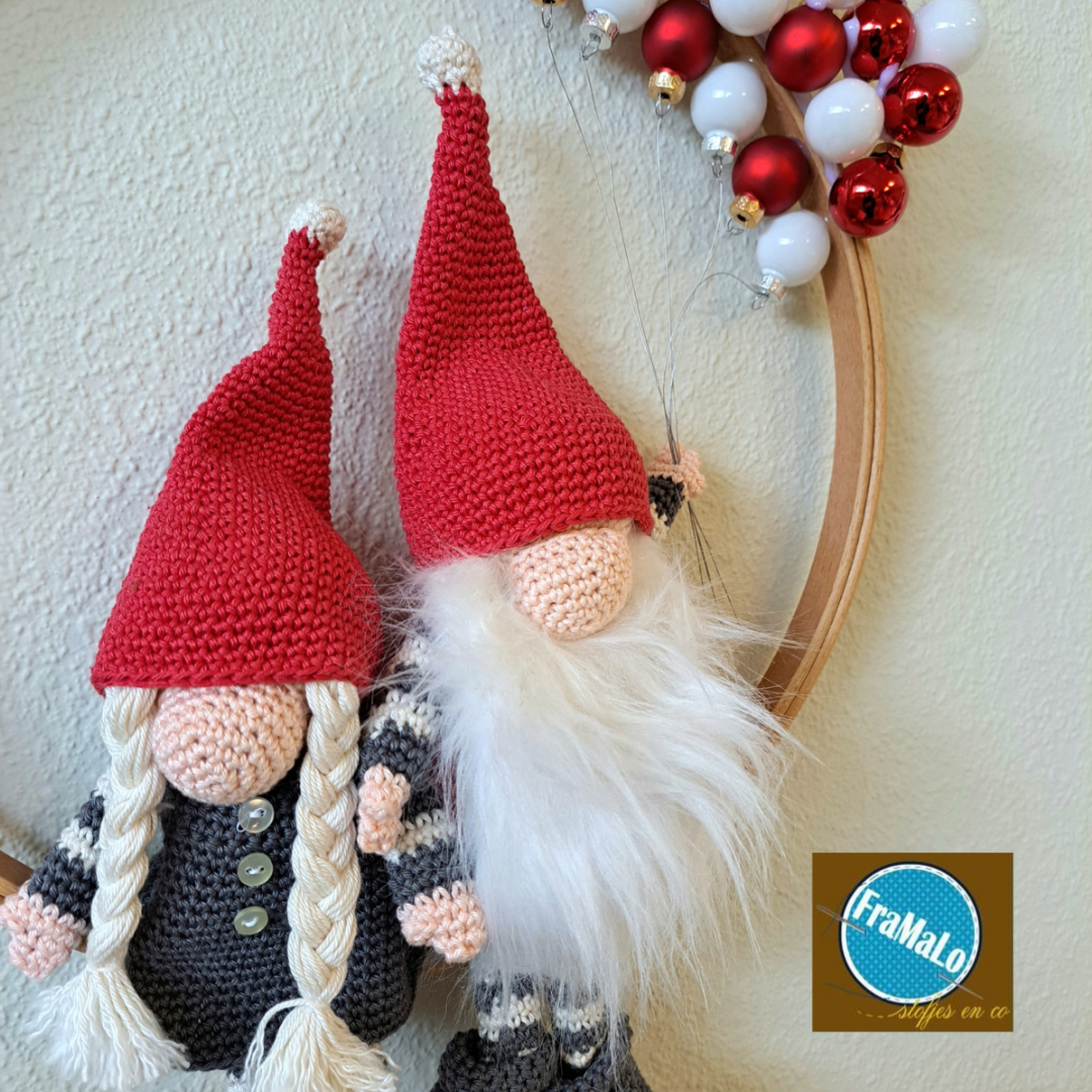 Kerstgnomes met ballonnen