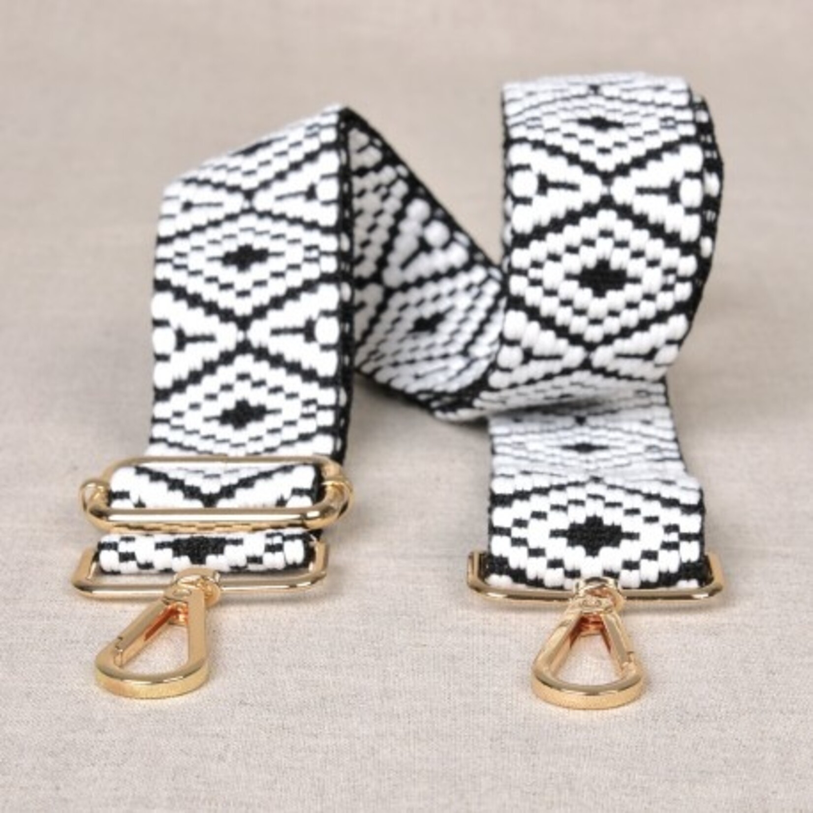 Tassenband zwart met print