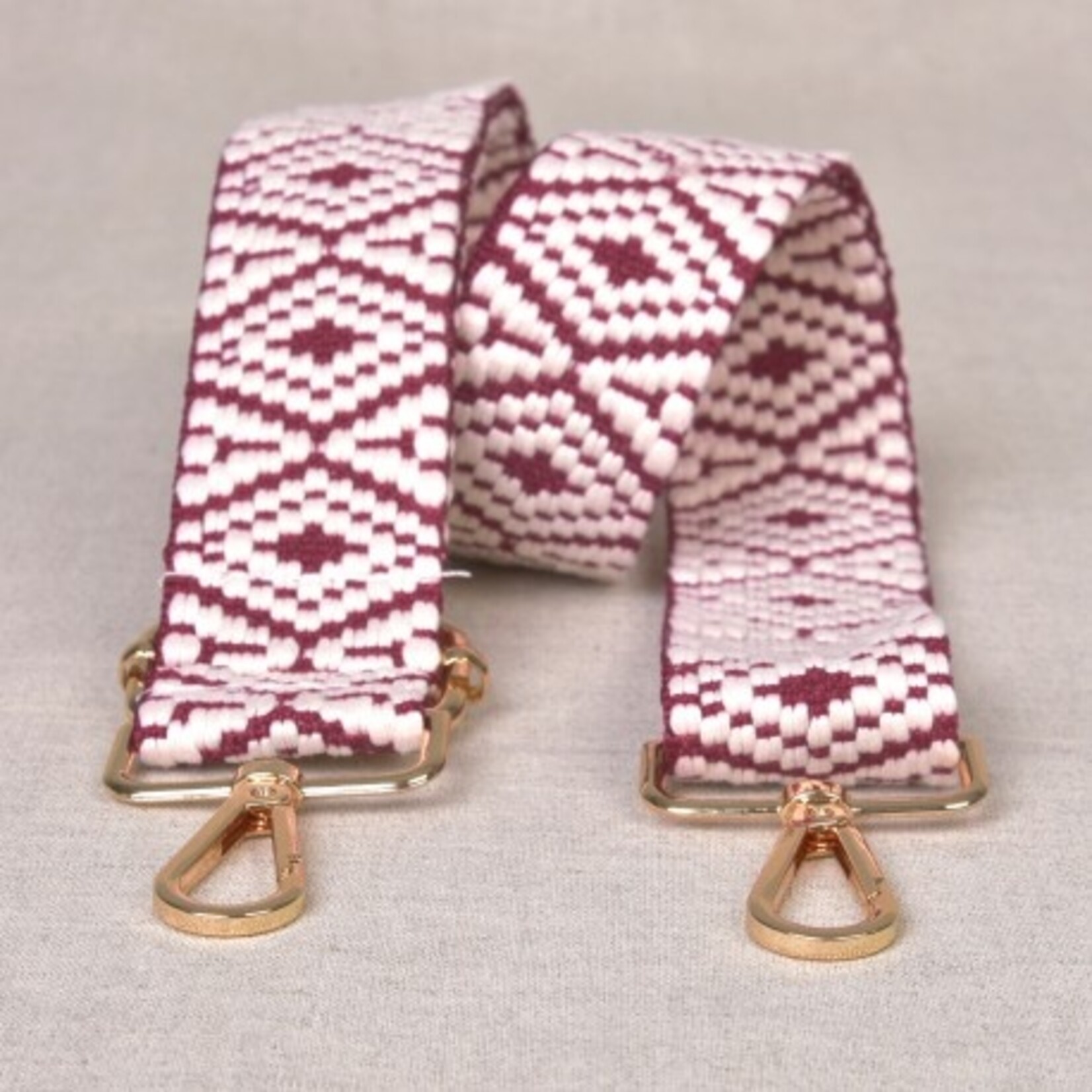 Tassenband paars met print