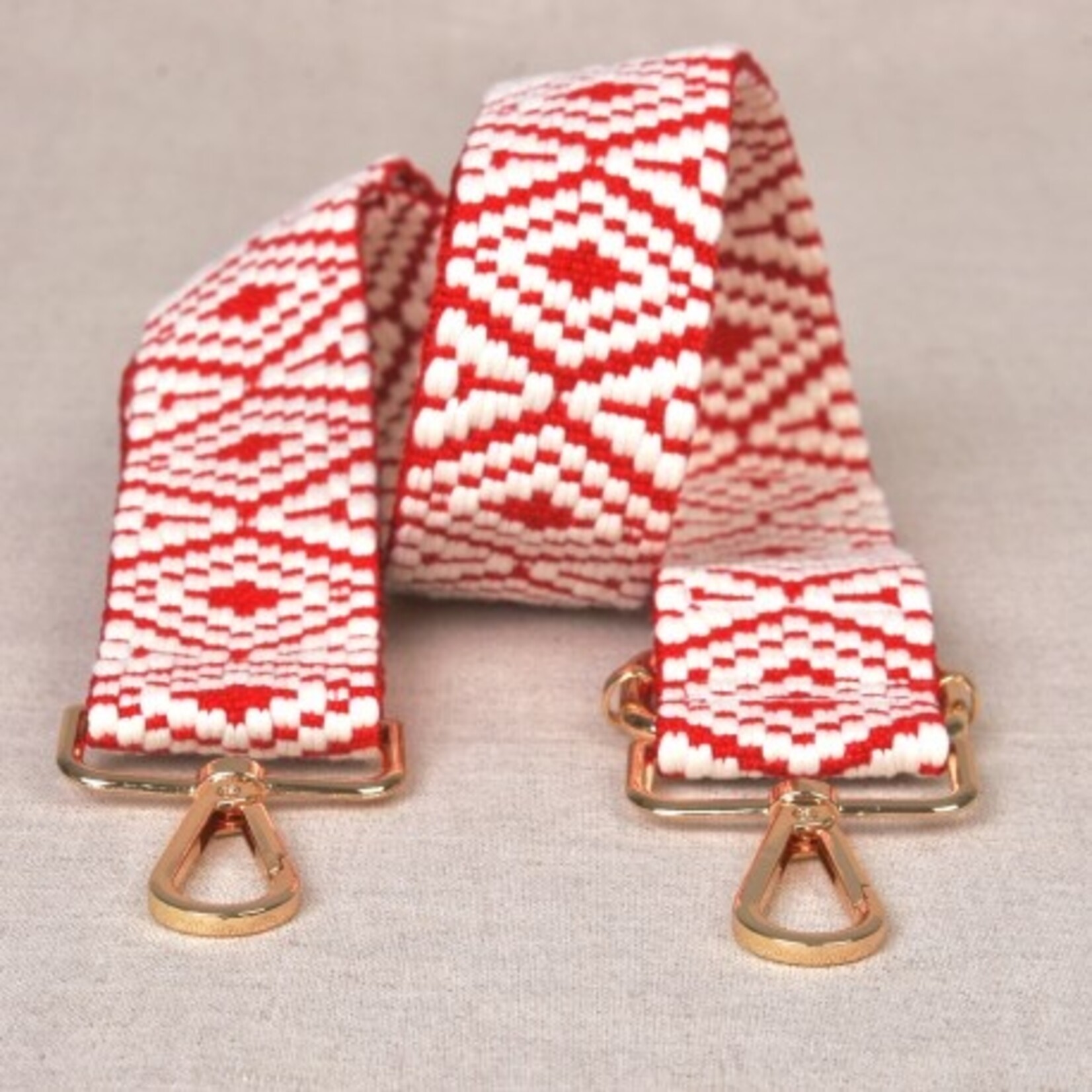 Tassenband rood met print