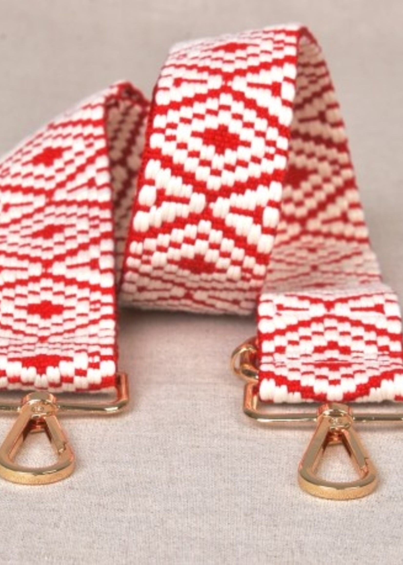 Tassenband rood met print